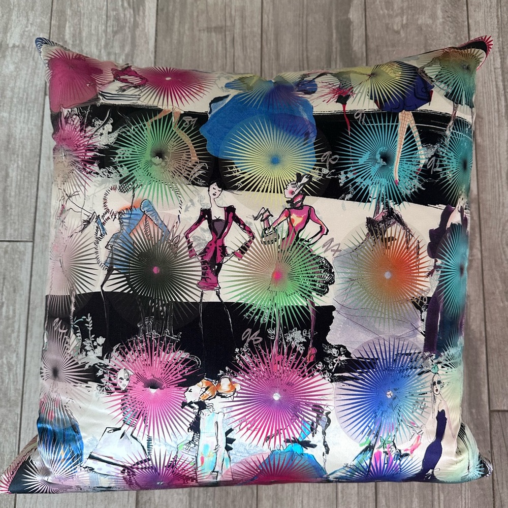 Christian Lacroix Fashion Illustration Decorative Pillow